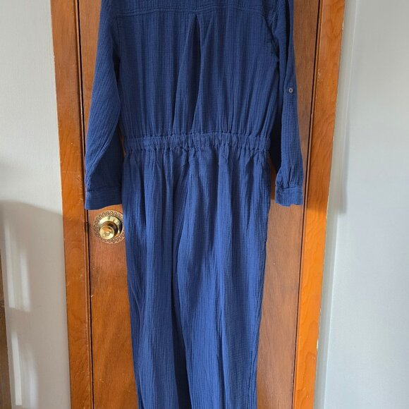 Madewell Blue Cotton Jumpsuit - Picture 7 of 9